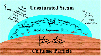 Graphical abstract: Direct degradation of cellulose to 5-hydroxymethylfurfural in hot compressed steam with inorganic acidic salts