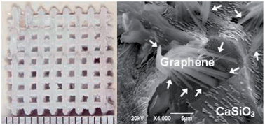 Graphical abstract: Graphene-reinforced mechanical properties of calcium silicate scaffolds by laser sintering