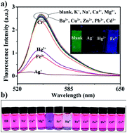 Graphical abstract: Iodeosin-based fluorescent and colorimetric sensing for Ag+, Hg2+, Fe3+, and further for halide ions in aqueous solution