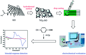 Graphical abstract: TiO2–graphene nanoparticle based electrochemical sensor for the bimodal-response detection of 4-chlorophenol