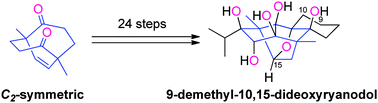 Graphical abstract: Symmetry-driven synthesis of 9-demethyl-10,15-dideoxyryanodol