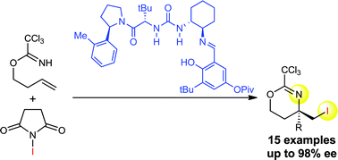 Graphical abstract: Chiral β-iodoamines by urea-catalysed iodocyclization of trichloroacetimidates