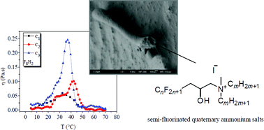 Graphical abstract: Behavior of wormlike micellar solutions formed without any additives from semi-fluorinated quaternary ammonium salts