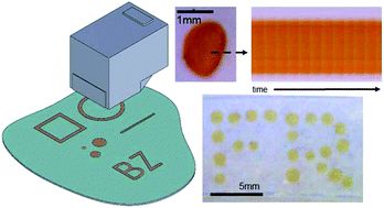 Graphical abstract: Autonomic composite hydrogels by reactive printing: materials and oscillatory response