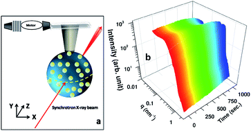 Graphical abstract: Probing evaporation induced assembly across a drying colloidal droplet using in situ small-angle X-ray scattering at the synchrotron source