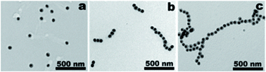 Graphical abstract: Self-assembly of metallic nanoparticles into one dimensional arrays