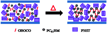 Graphical abstract: Improving the stability of P3HT/PC61BM solar cells by a thermal crosslinker