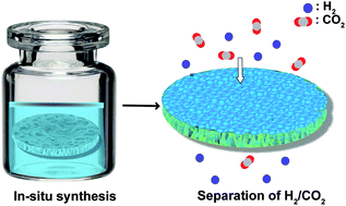 Graphical abstract: In situ growth of metal-organic frameworks on a porous ultrafiltration membrane for gas separation