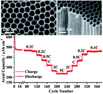Graphical abstract: High energy and power density TiO2 nanotube electrodes for 3D Li-ion microbatteries