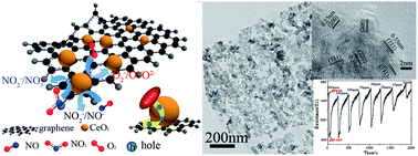 Graphical abstract: Growth of small sized CeO2 particles in the interlayers of expanded graphite for high-performance room temperature NOx gas sensors