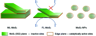 Graphical abstract: Morphology dependence of molybdenum disulfide transparent counter electrode in dye-sensitized solar cells
