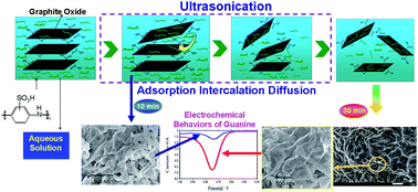 Graphical abstract: Large-area, three-dimensional interconnected graphene oxide intercalated with self-doped polyaniline nanofibers as a free-standing electrocatalytic platform for adenine and guanine