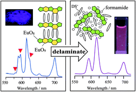 Graphical abstract: Structural and photoluminescent investigation of LTbH/LEuH nanosheets and their color-tunable colloidal hybrids