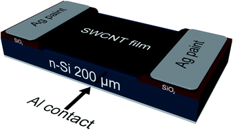 Graphical abstract: Silicon spectral response extension through single wall carbon nanotubes in hybrid solar cells