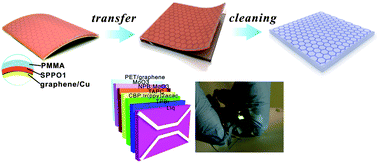 Graphical abstract: Clean surface transfer of graphene films via an effective sandwich method for organic light-emitting diode applications