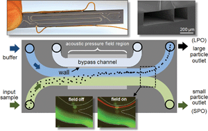 Graphical abstract: Acoustic focusing with engineered node locations for high-performance microfluidic particle separation