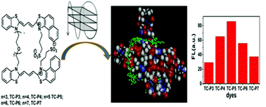 Graphical abstract: Targeting of parallel c-myc G-quadruplex by dimeric cyanine dye supramolecular assembly: dependence on the linker length