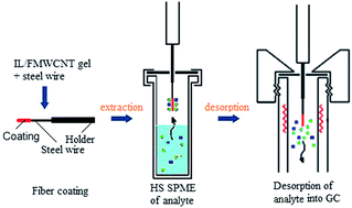 Graphical abstract: Functionalized carbon nanotube/ionic liquid-coated wire as a new fiber assembly for determination of methamphetamine and ephedrine by gas chromatography-mass spectrometry