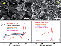 Graphical abstract: A highly sensitive and selective electrochemical determination of Hg(ii) based on an electrochemically activated graphite modified screen-printed carbon electrode