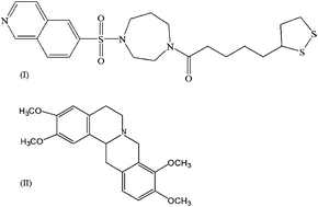 Graphical abstract: Determination of newly synthesized lipoic acid–fasudil dimer in rat plasma by LC-MS/MS and its application to pharmacokinetics study