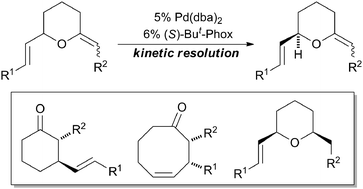 Graphical abstract: Pd-Catalyzed kinetic resolution of cyclic enol ethers. An enantioselective route to functionalised pyrans
