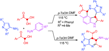 Graphical abstract: Four-component strategy for selective synthesis of azepino[5,4,3-cd]indoles and pyrazolo[3,4-b]pyridines