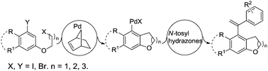 Graphical abstract: Synthesis of polycyclic substituted vinylarenes via a one-pot intramolecular aryl alkylation–N-tosylhydrazone insertion reaction