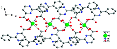 Graphical abstract: Elucidation of slow magnetic relaxation in a ferromagnetic 1D dysprosium chain through magnetic dilution