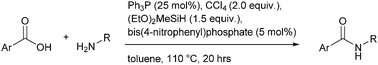 Graphical abstract: Triphenylphosphine-catalysed amide bond formation between carboxylic acids and amines