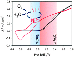 Graphical abstract: Enhanced photocatalytic water oxidation efficiency with Ni(OH)2 catalysts deposited on α-Fe2O3via ALD