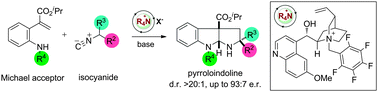 Graphical abstract: A cation-directed two-component cascade approach to enantioenriched pyrroloindolines