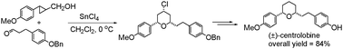 Graphical abstract: 2-Arylcyclopropylmethanol as a substitute for homoallyl aryl alcohol in the construction of cis-2,6-disubstituted tetrahydropyran: synthesis of (±)-centrolobine