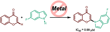 Graphical abstract: Oxidative regioselective amination of chromones exposes potent inhibitors of the hedgehog signaling pathway