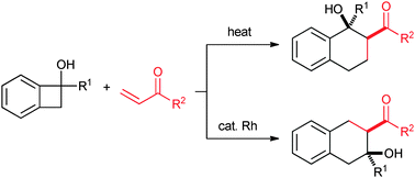 Graphical abstract: Construction of tetralin skeletons based on rhodium-catalysed site-selective ring opening of benzocyclobutenols