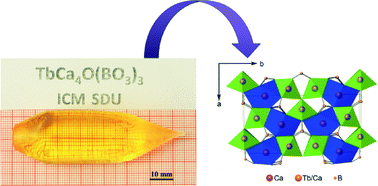 Graphical abstract: Bulk growth, structure, and characterization of the new monoclinic TbCa4O(BO3)3 crystal