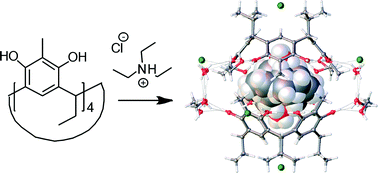 Graphical abstract: Encapsulation of secondary and tertiary ammonium salts by resorcinarenes and pyrogallarenes: the effect of size and charge concentration