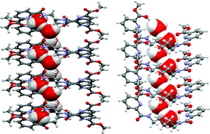 Graphical abstract: Assembly of encapsulated water in hybrid bisamides: helical and zigzag water chains