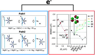 Graphical abstract: Operating mechanisms of electrolytes in magnesium ion batteries: chemical equilibrium, magnesium deposition, and electrolyte oxidation