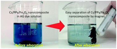 Graphical abstract: Chemical design of a smart chitosan–polypyrrole–magnetite nanocomposite toward efficient water treatment