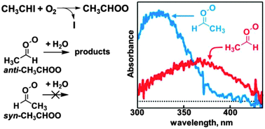 Graphical abstract: UV absorption probing of the conformer-dependent reactivity of a Criegee intermediate CH3CHOO