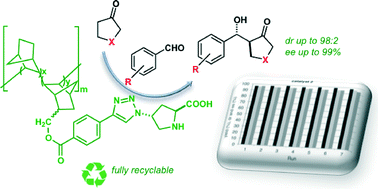 Graphical abstract: Asymmetric organocatalysts supported on vinyl addition polynorbornenes for work in aqueous media