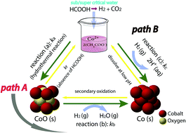 Graphical abstract: The reductive supercritical hydrothermal process, a novel synthesis method for cobalt nanoparticles: synthesis and investigation on the reaction mechanism
