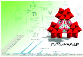 Graphical abstract: Ti7-containing, tetrahedral 36-tungsto-4-arsenate(iii) [Ti6(TiO6)(AsW9O33)4]20−
