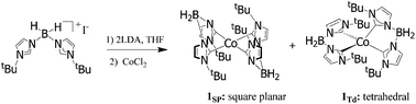 Graphical abstract: Four-coordinate Co(ii) and Fe(ii) complexes with bis(N-heterocyclic carbene)borate and their magnetic properties