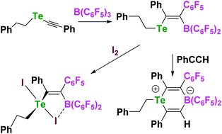 Graphical abstract: 1,1-Carboboration to tellurium–boron intramolecular frustrated Lewis pairs