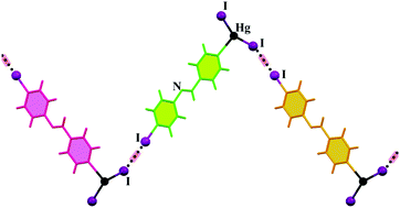 Graphical abstract: The role of weak hydrogen and halogen bonding interactions in the assembly of a series of Hg(ii) coordination polymers