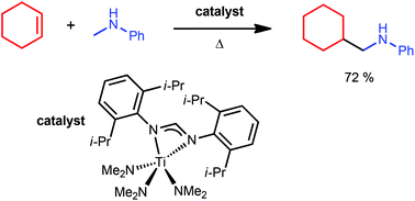 Graphical abstract: Intermolecular hydroaminoalkylation of alkenes and dienes using a titanium mono(formamidinate) catalyst