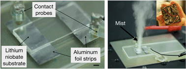 Graphical abstract: Simple, low cost MHz-order acoustomicrofluidics using aluminium foil electrodes
