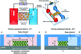 Graphical abstract: Tunable reverse electrodialysis microplatform with geometrically controlled self-assembled nanoparticle network