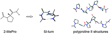 Graphical abstract: Conformational preferences of the 2-methylproline residue and its role in stabilizing β-turn and polyproline II structures of peptides